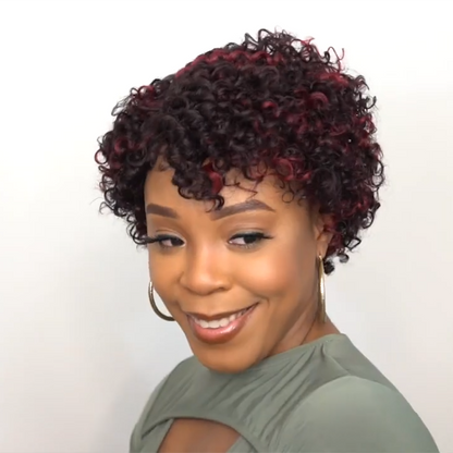 2025 New Fashion Natural Curly Pixie Cut Wig 