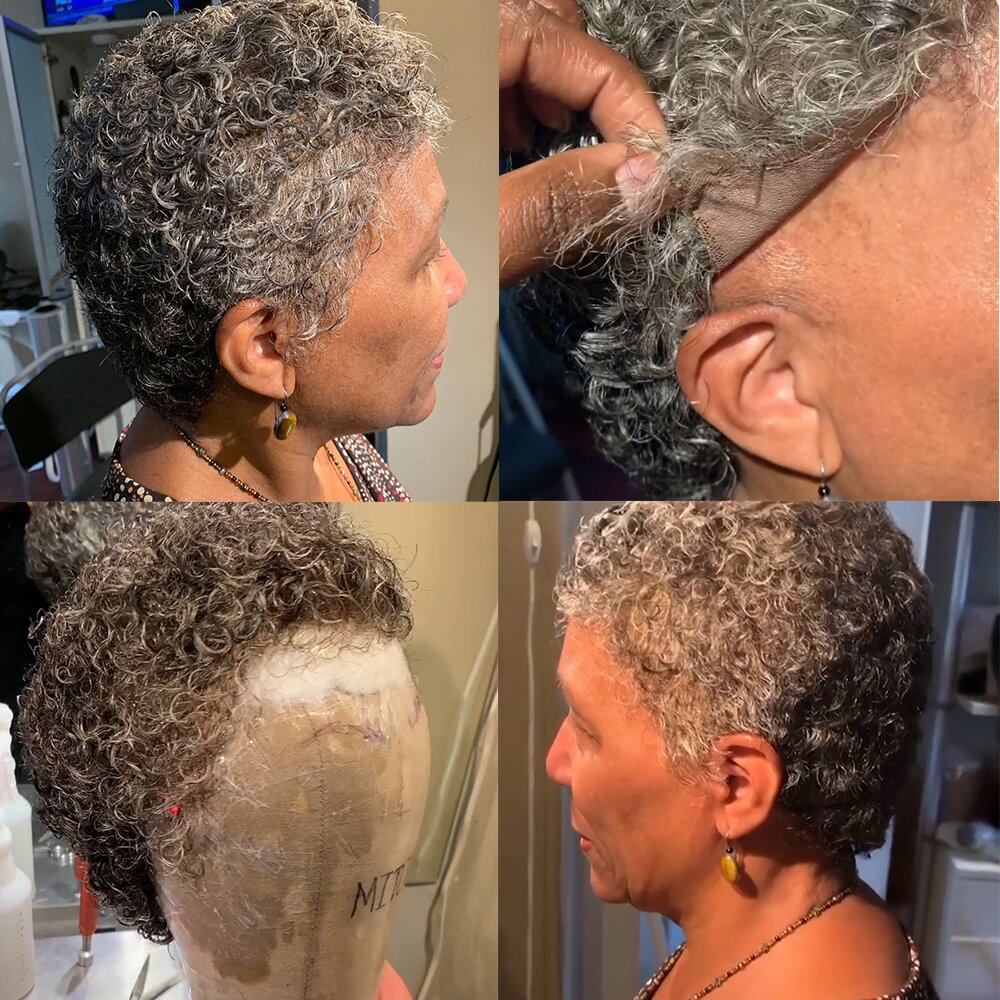 باروكة شعر برازيلي قصير مجعد سهل الارتداء 