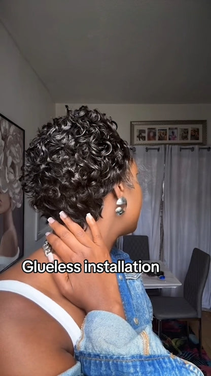 🔥Hot | 360 FULL WIG SUPER NATURAL CURLY BOB WIG 