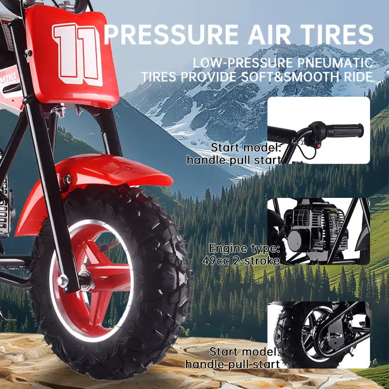 9cc Gas Mini Bike, Max Speed ​​20 Mph | Gas Dirt Bike, Mini Motorcycles