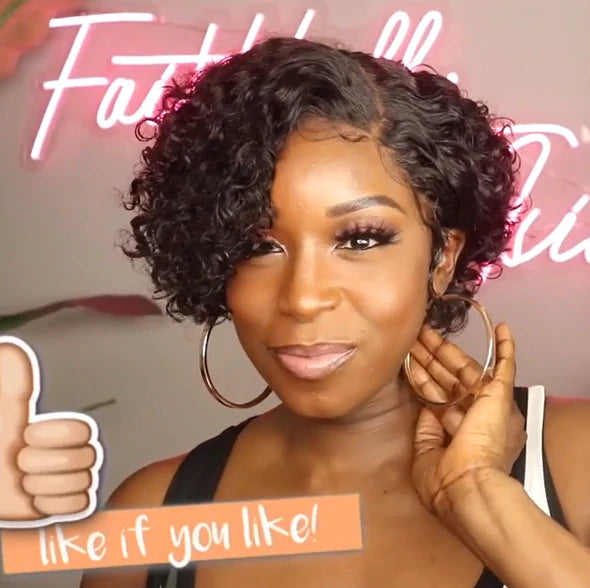 2025 New Super Natural Short Curly Wig 100% Hair 