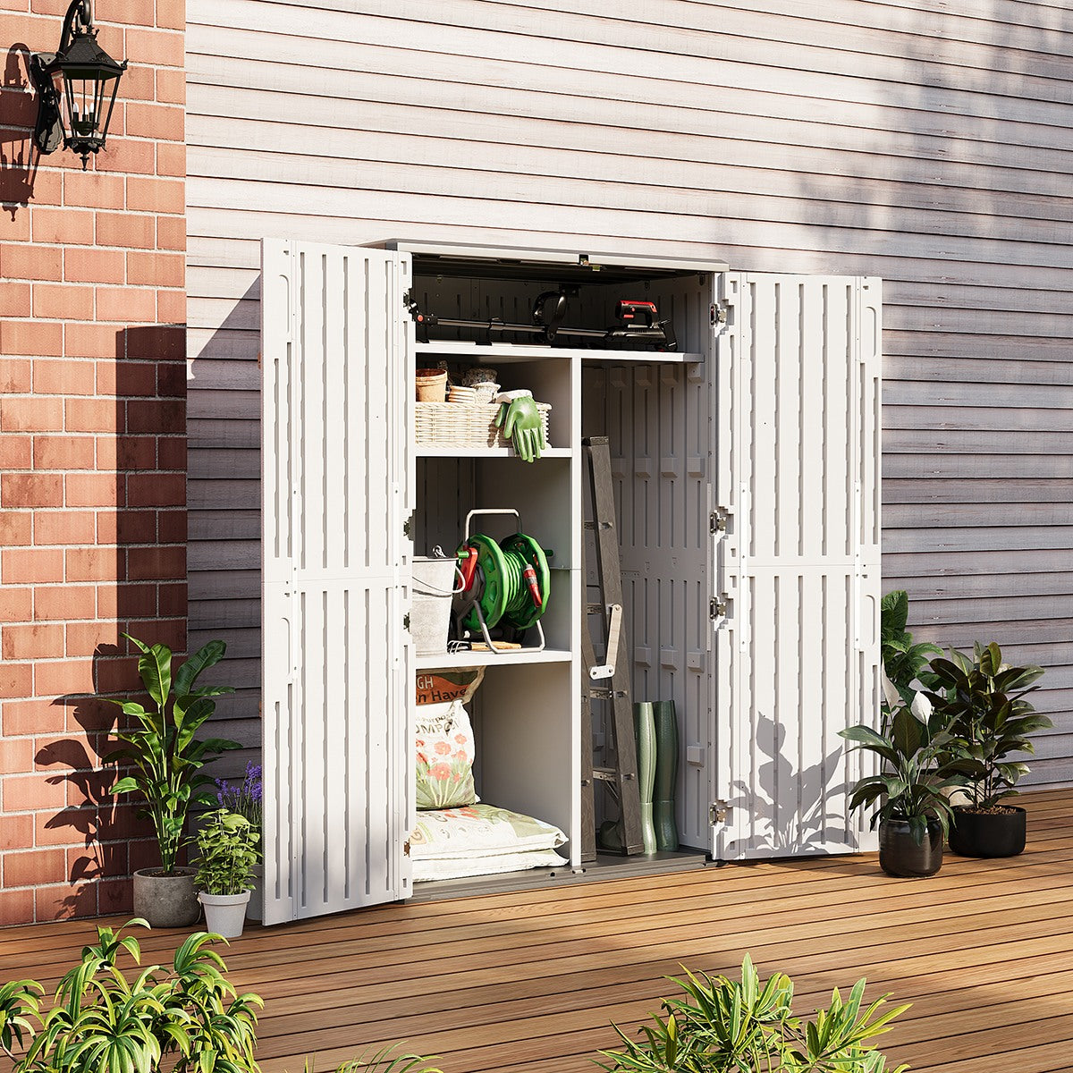 Resin Utility Storage Cabinet with Floor